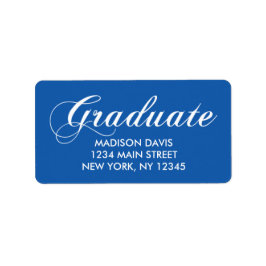 Labels für Blue Abschluss Adressaufkleber