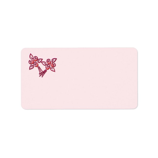 Labels für Blumenmuster Adressaufkleber (Vorne)