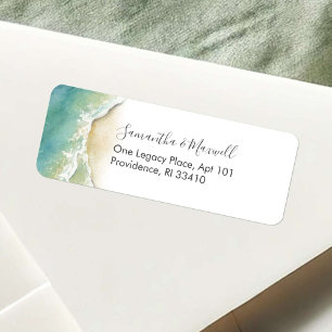 Labels für die Adresse der Küstenküste des tropisc