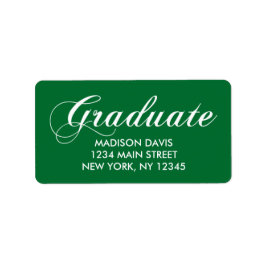 Labels für die Adresse des grünen Abschlusses Adressaufkleber