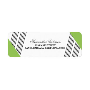 Labels für die Adresse eines grünen Streifens