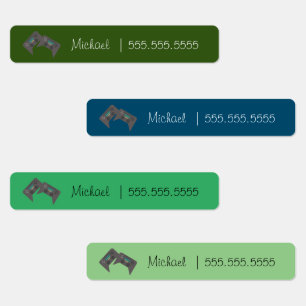 Labels für die Namen der Gamer School-Mittagsstund Etiketten