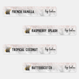Labels für elegante Lip Balm Mascara-Logos Etiketten