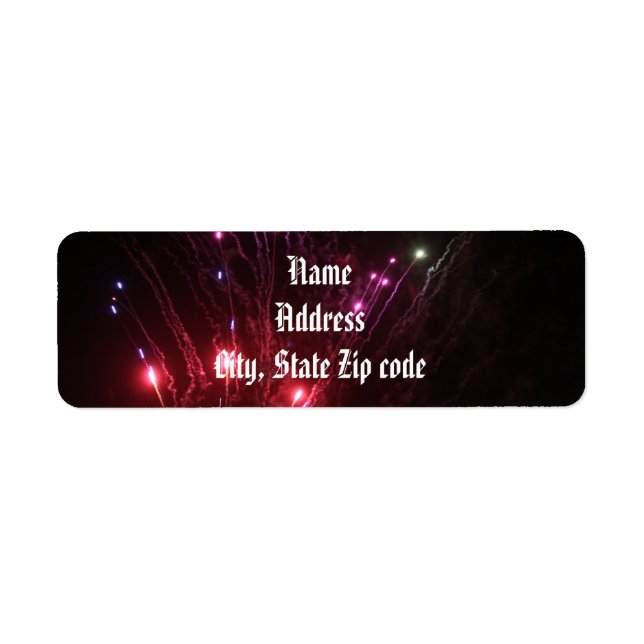 Labels für Fireworks-Adressen (Vorne)