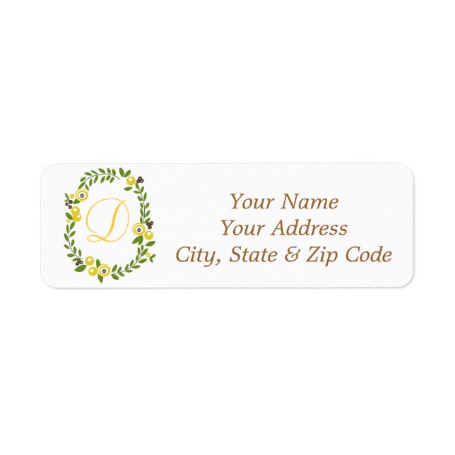 Labels für gelbe Herbstfloranden (Vorne)