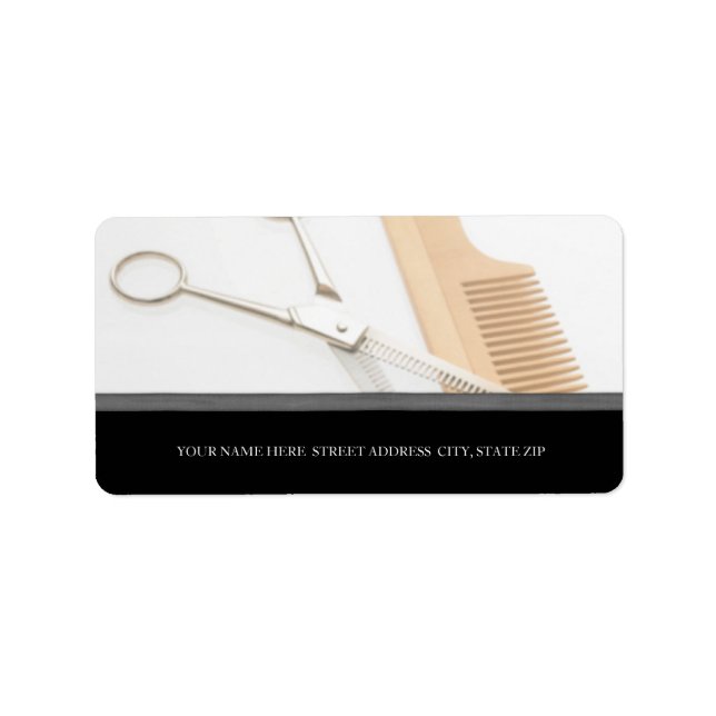 Labels für Haarstühle oder Salon-Adressen Adressaufkleber (Vorne)