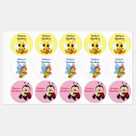 Labels für Kindernamen Etiketten