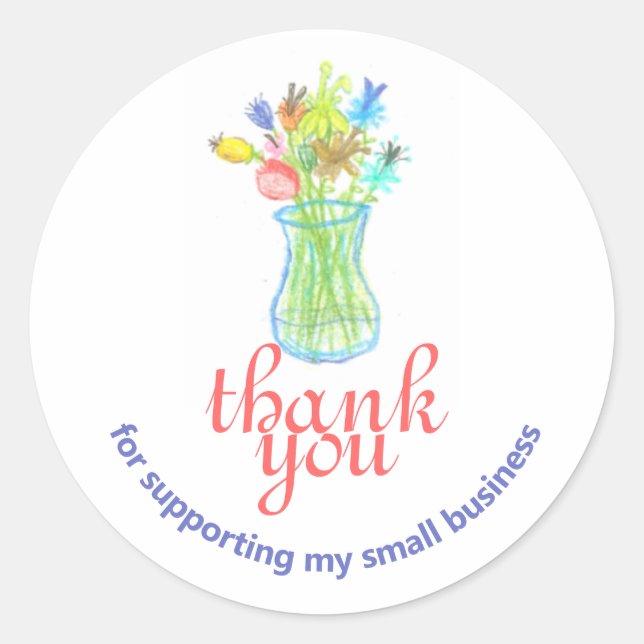 Labels für kleine Unternehmen Runder Aufkleber (Vorderseite)