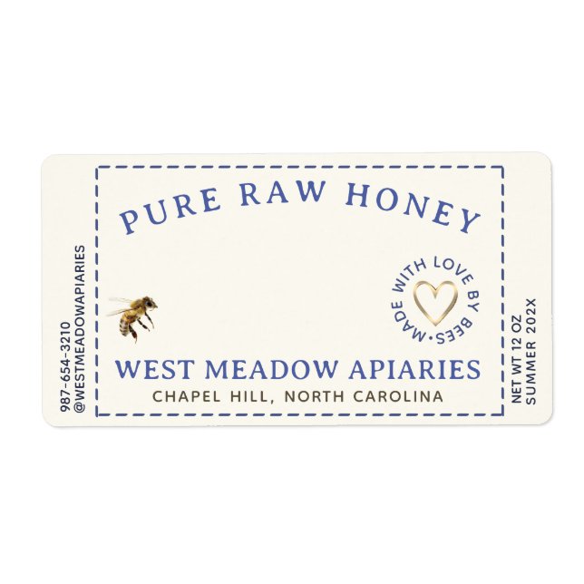 Labels für Lavendel und Bienen gestrichelt Border (Vorne)