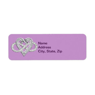 Labels für lila Herzadressen