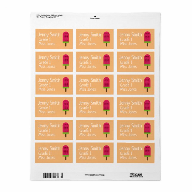 Labels für Mädchenpopulärbücher Adressaufkleber (Vorne)