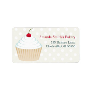 Labels für Mattierte Cupcake-Adressen Adressaufkleber