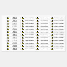 Labels für niedliche Honigbiene