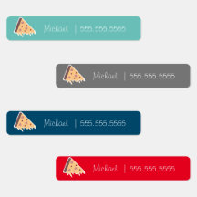 Labels für niedliche Pizza School-Mittagsstunden
