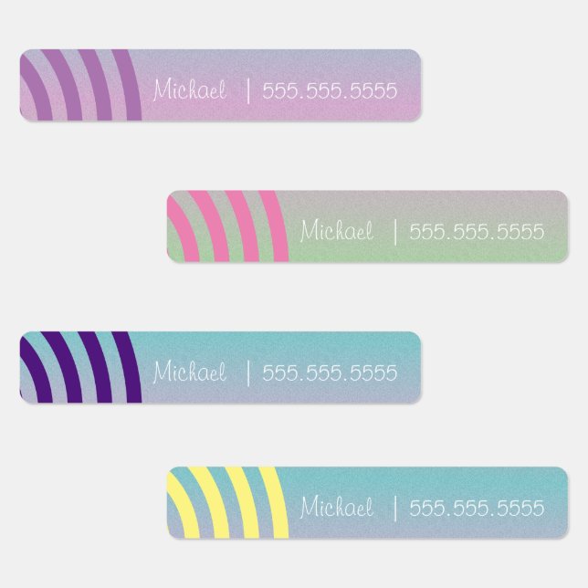 Labels für niedliche Rainbow-School-Lunch-Namen Etiketten (Gruppe)