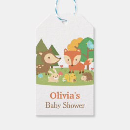 Labels für niedliches Woodland Animal Baby Dusche  Geschenkanhänger