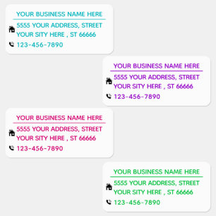 Labels für personalisierte Individuelle Name-Info- Etiketten
