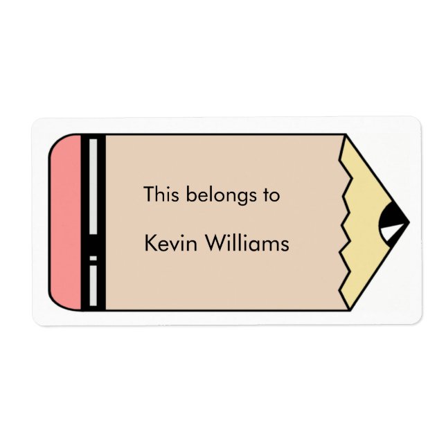 Labels für Schulbedarf (Vorne)