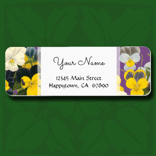 Labels für Violetten und Pansy Floral