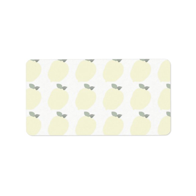 Labels für Zitronen (Gift/Jar/Anschrift/Name-Label Adressaufkleber (Vorne)