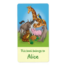 Labels mit niedlichen Tieren buchen