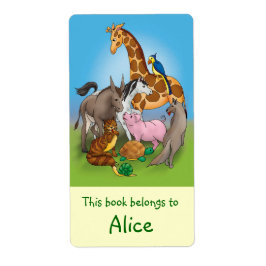 Labels mit niedlichen Tieren buchen