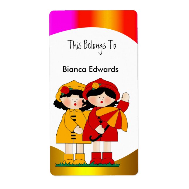 Labels Teens Kids Girls Book Plate (Vorne)