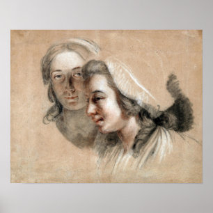 Labille-Guiard - Marie Capet and Marie Carreaux Poster