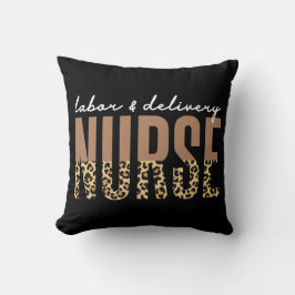 Labor and delivery nurse Cheetah leopard print Kissen