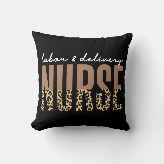 Labor and delivery nurse Cheetah leopard print Kissen (Vorderseite)
