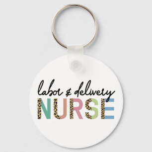 Labor and delivery nurse Cheetah leopard print Schlüsselanhänger