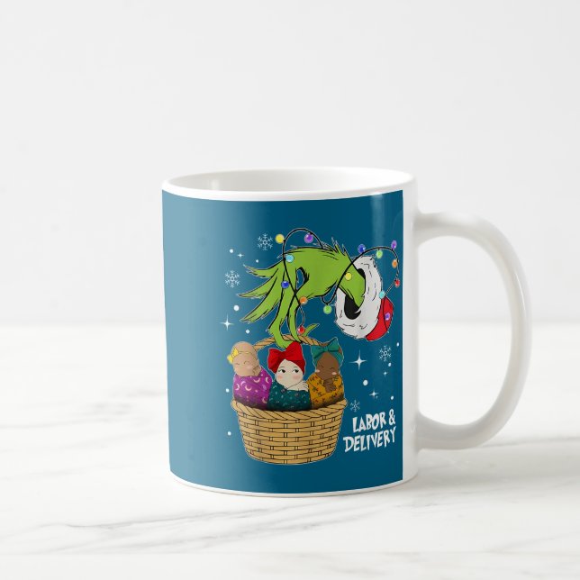 Labor And Delivery Nurse Christmas Lights Snowflak Kaffeetasse (Rechts)