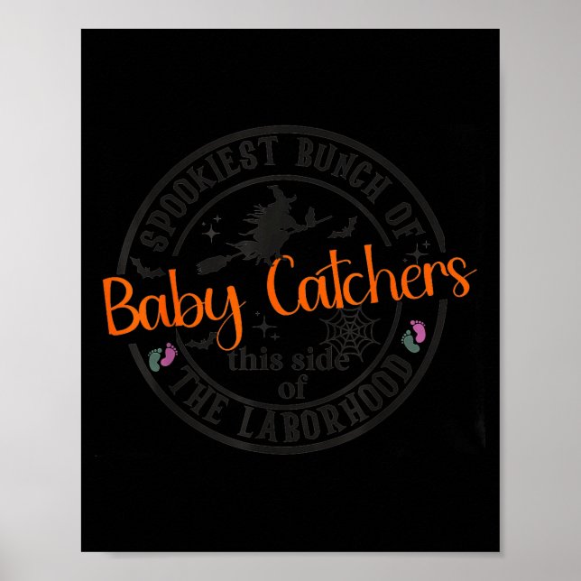 Labor And Delivery Nurse Halloween Witch Hostal Pa Poster (Vorne)