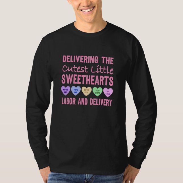 Labor and Delivery Nurse Valentine's Day L&D nurse T-Shirt (Vorderseite)
