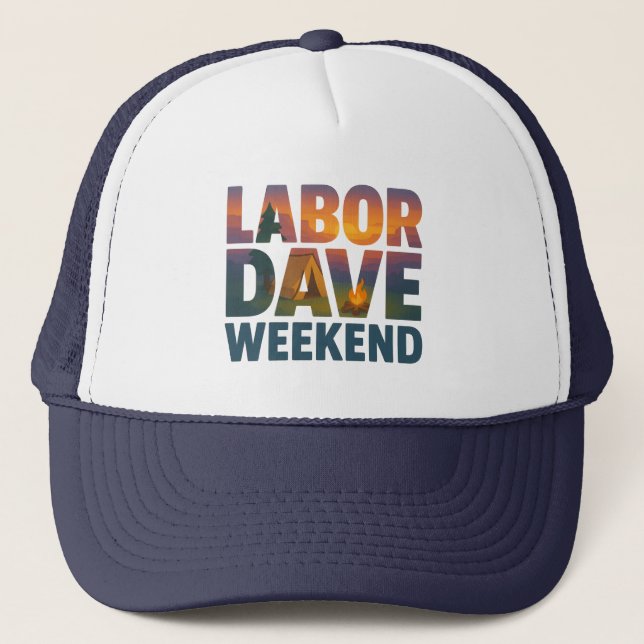 Labor Dave Wochenend Truckerhut Truckerkappe (Vorderseite)