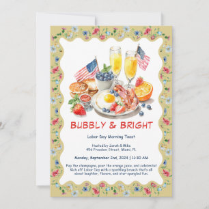 Labor Day Mimosa-Brunch-Einladung – Patriotisch Einladung