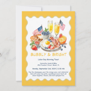 Labor Day Mimosa-Brunch-Einladung – Patriotisch Einladung