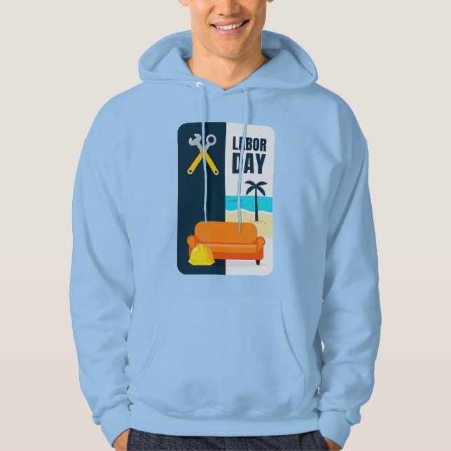 Labor Day Work and Relax Illustration Shirt (Vorderseite)