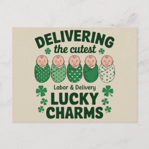 Labor & Delivery Glücksbringer-Nurse Shamrock Postkarte