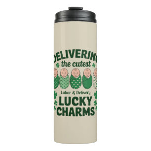 Labor & Delivery Glücksbringer-Nurse Shamrock  Thermosbecher