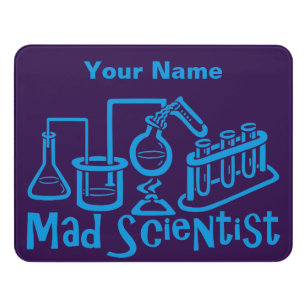 Labor für Funny Mad Scientist Türschild