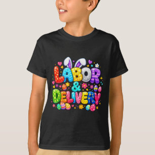 Labor Und Entbindung Ostern Süßer Hase Ei Krankens T-Shirt
