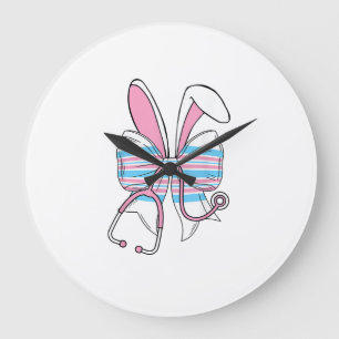 Labor- und Entbindungskrankenschwester Osterhaseno Große Wanduhr