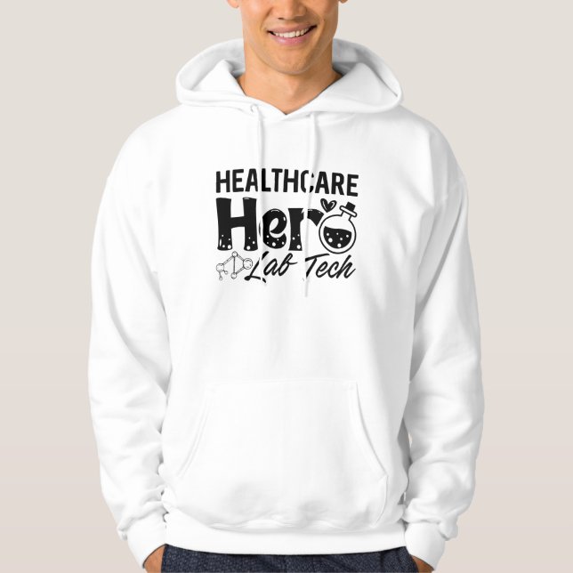 Laborassistent Healthcare Hero Labrador Tech Hoodie (Vorderseite)