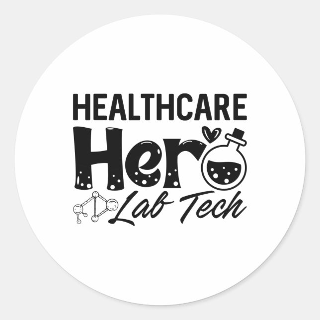 Laborassistent Healthcare Hero Labrador Tech Runder Aufkleber (Vorderseite)