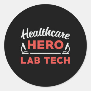 Laborassistent Healthcare Hero Labrador Tech Runder Aufkleber
