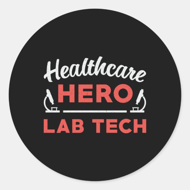 Laborassistent Healthcare Hero Labrador Tech Runder Aufkleber (Vorderseite)
