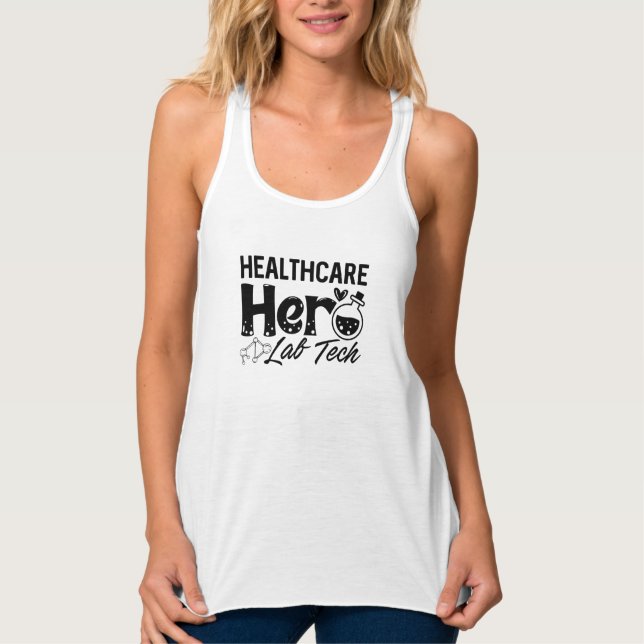 Laborassistent Healthcare Hero Labrador Tech Tank Top (Vorderseite)