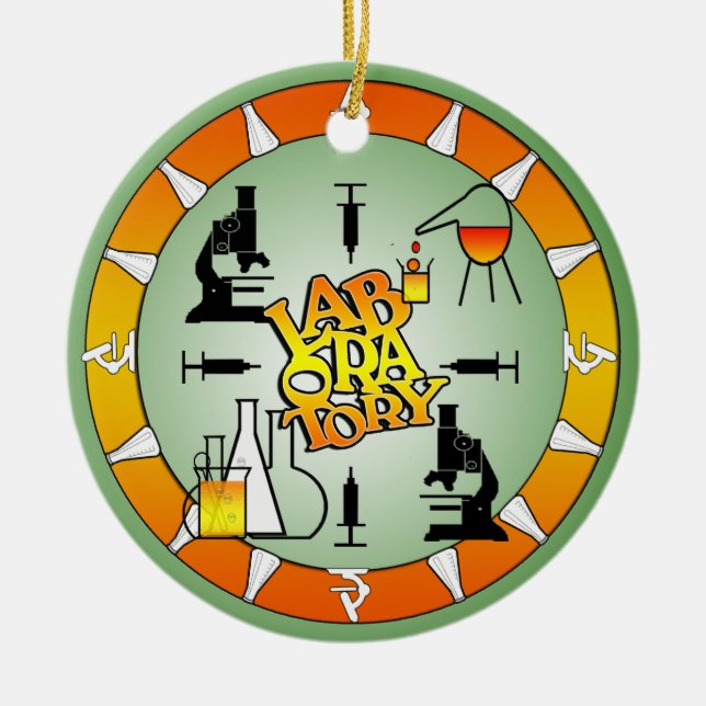 LABORATORY 4 SQUARE LOGO KERAMIKORNAMENT (Vorne)