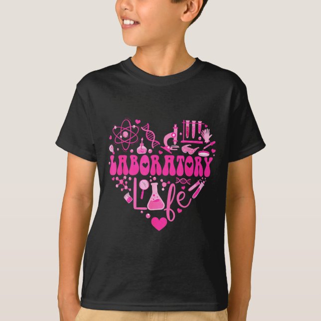Laboratory Heart Valentine Lab Technologist Scienc T-Shirt (Vorderseite)